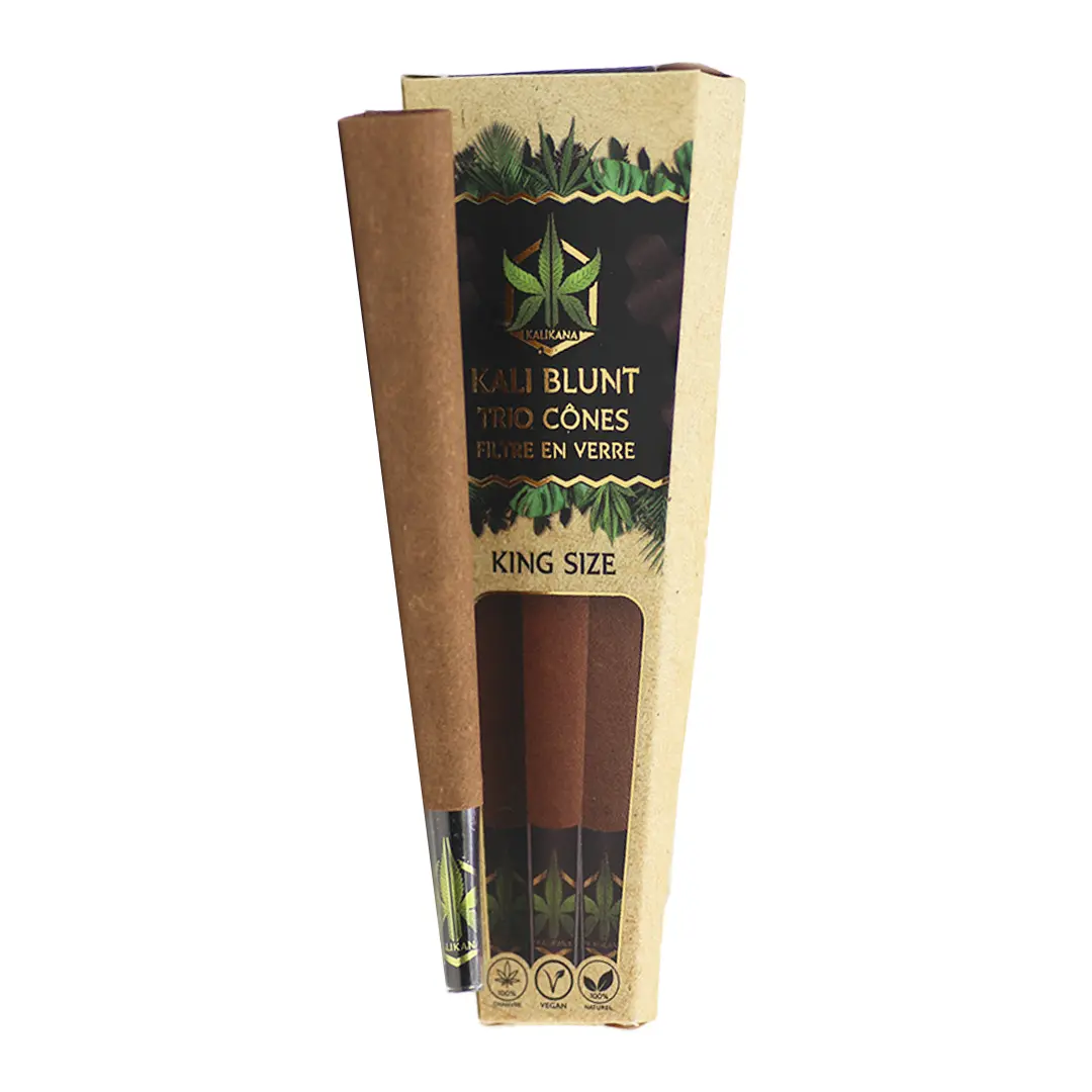 pack de 3 blunts naturel en chanvre et filtres en verre